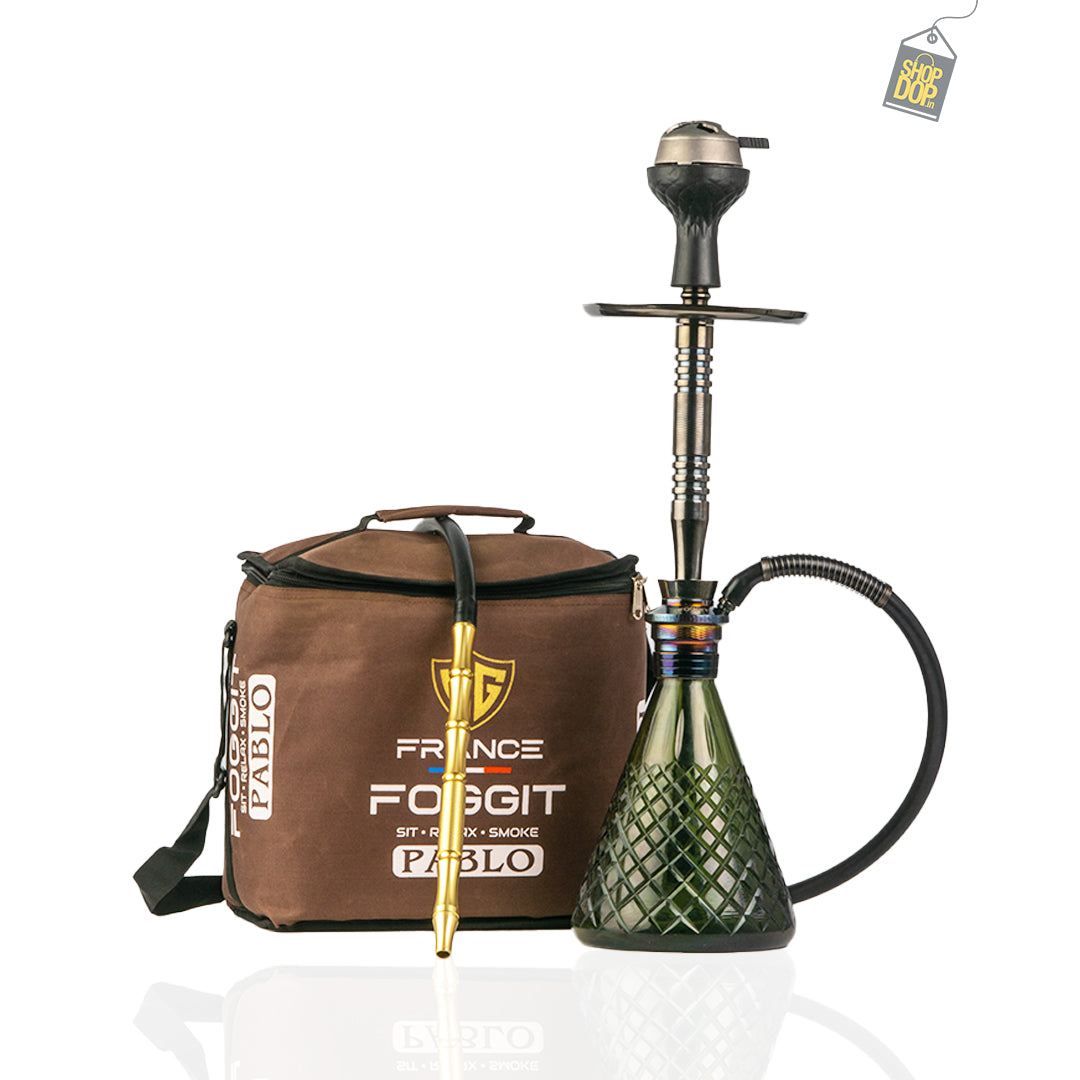 Pablo Hookah with Bag - Black Stem / Black Base