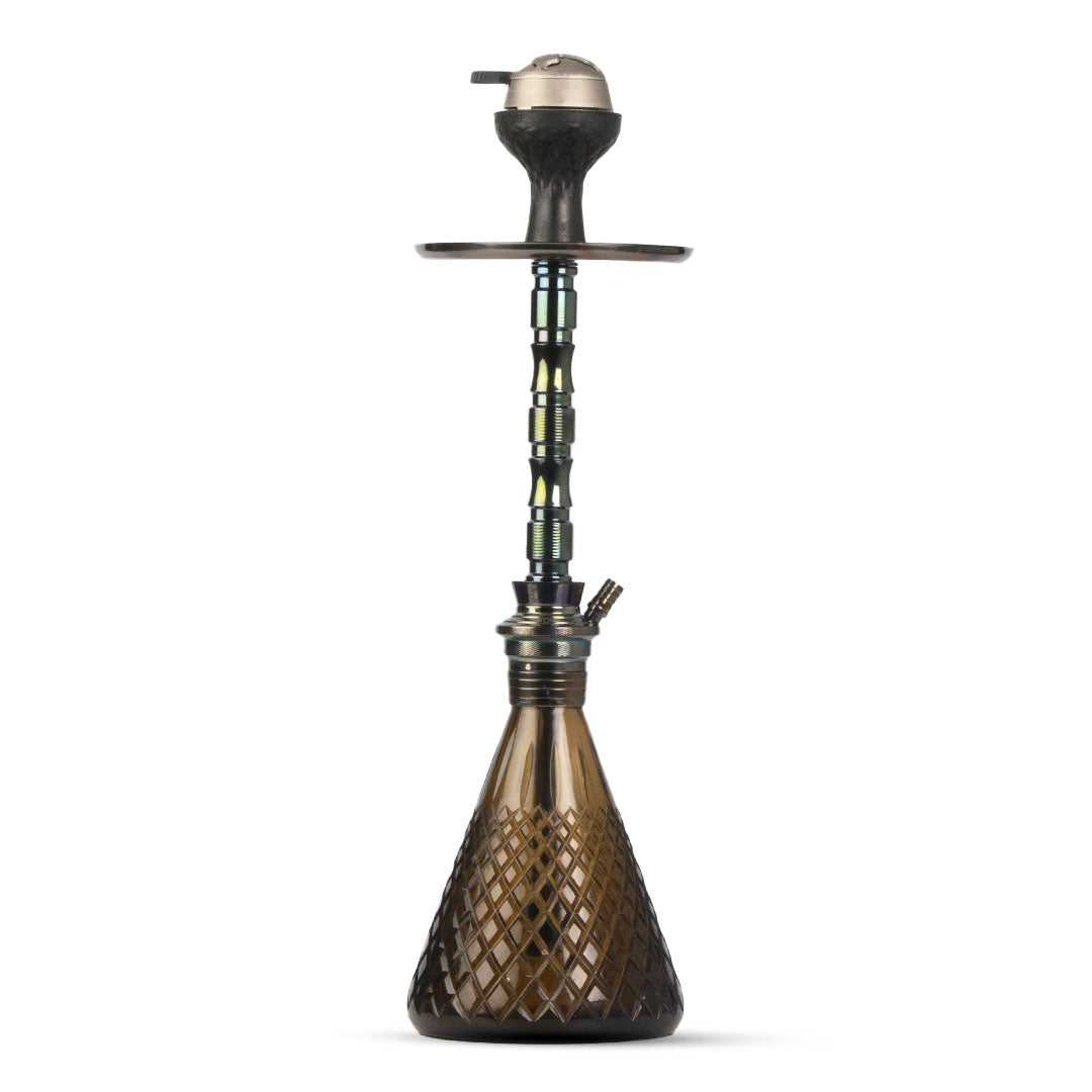 Pablo Hookah with Bag - Brown Base / Black Stem