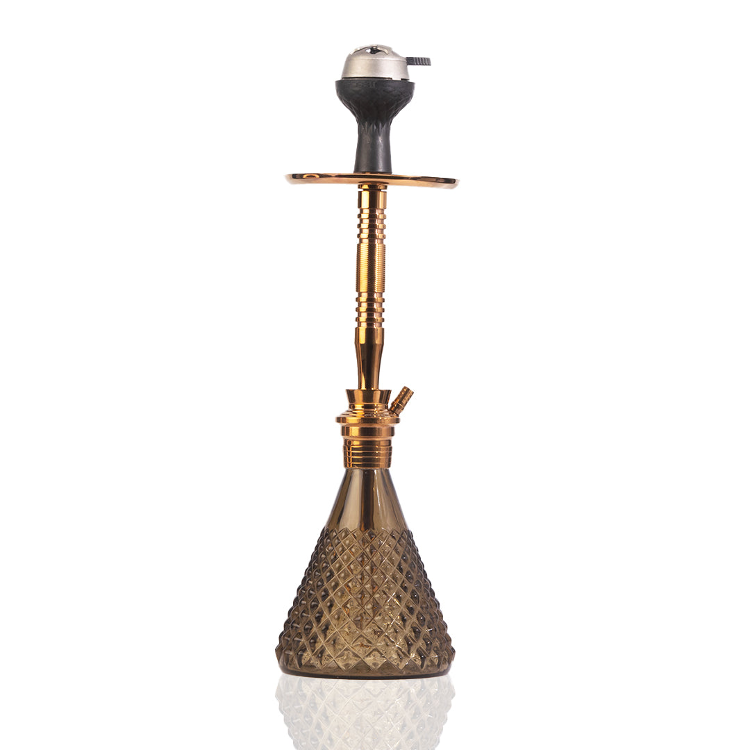 Pablo Hookah with Bag - Grey Base / Gold Stem