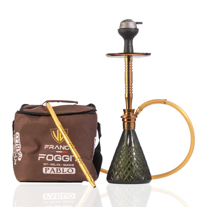 Pablo Hookah with Bag - Grey Base / Rose Gold Stem