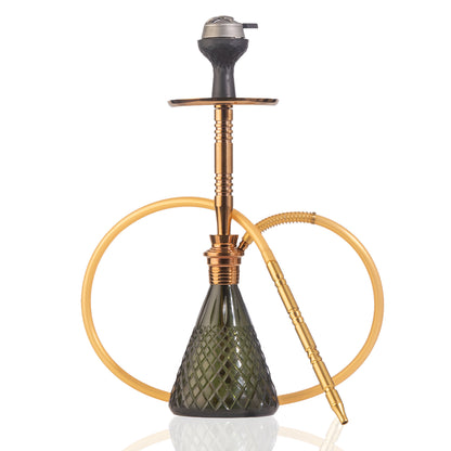 Pablo Hookah with Bag - Grey Base / Rose Gold Stem