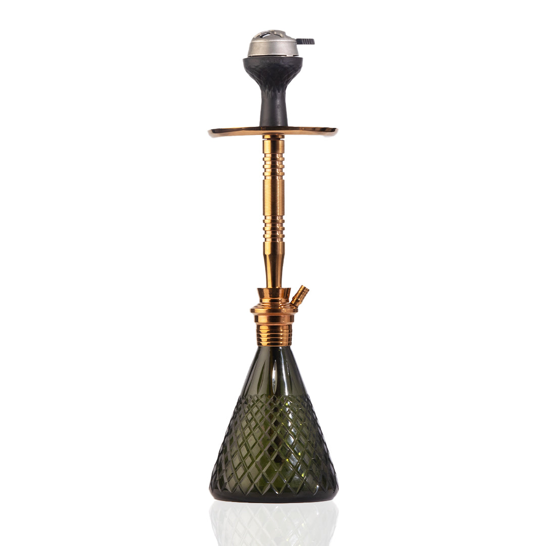 Pablo Hookah with Bag - Grey Base / Rose Gold Stem