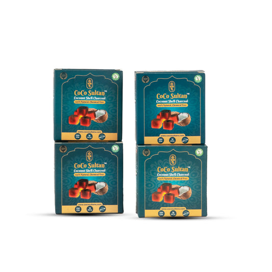 COCO Sultan Coconut Coal for Hookah - 250g (Pack of 4)