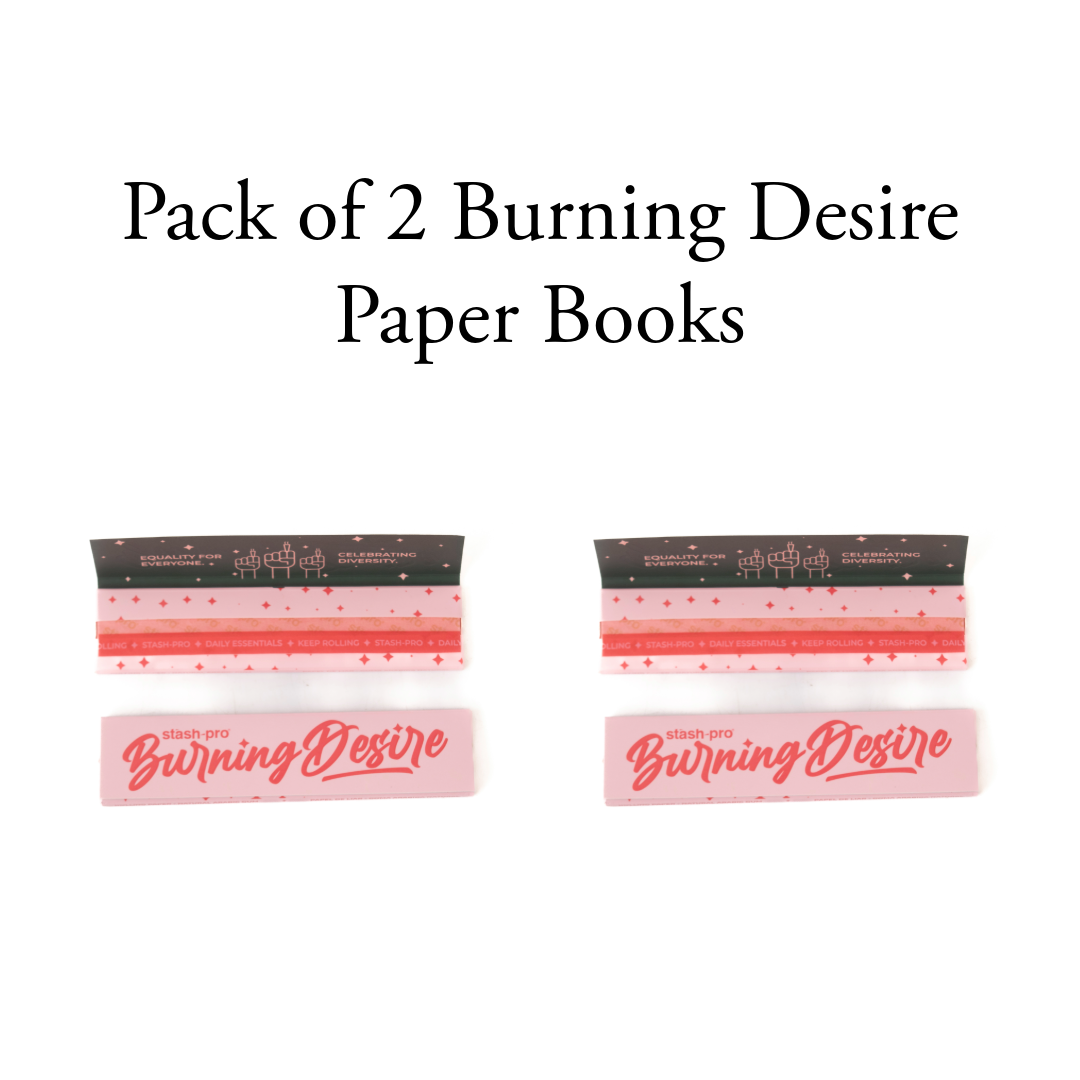 Stash Pro Burning Desire Pink Rolling Paper - Pack of 2