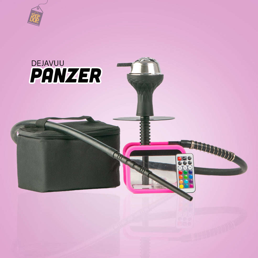 Panzer Hookah with Bag & LED Light - Pink