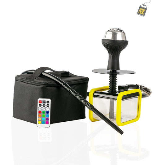 Panzer Hookah with Bag & LED Light - Yellow