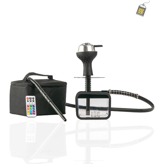 Panzer Hookah with Bag & LED Light - Black