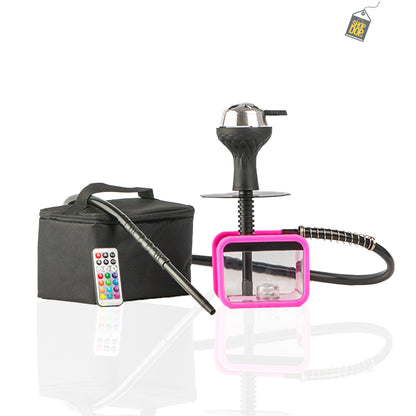 Panzer Hookah with Bag & LED Light - Pink