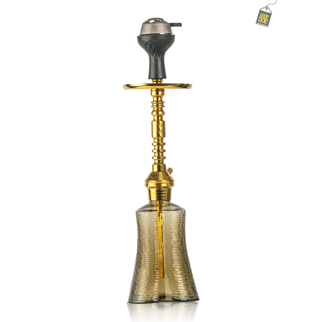 Persian Jewel Hookah with Bag - Gold Stem / Grey Base