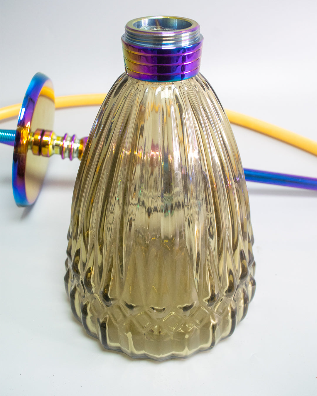 Persian Prism Hookah with Bag - Rainbow Stem / Grey Base