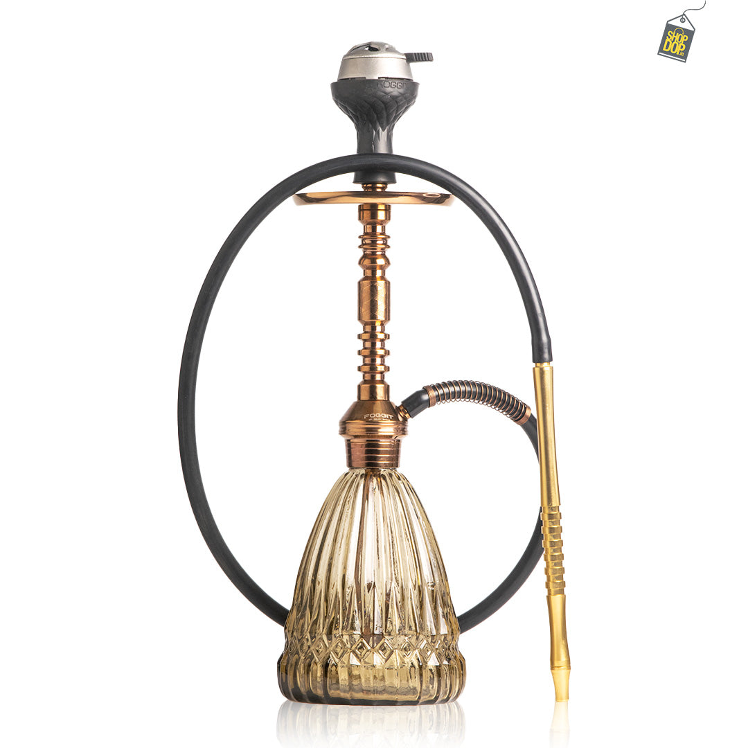 Persian Prism Hookah with Bag - Bronze Stem / Grey Base