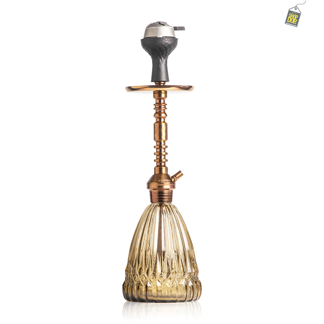 Persian Prism Hookah with Bag - Bronze Stem / Grey Base