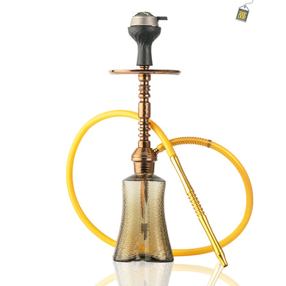 Persian Wave Hookah with Bag - Bronze Stem / Grey Base