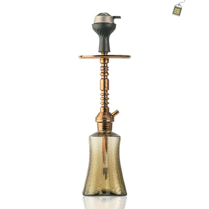 Persian Wave Hookah with Bag - Bronze Stem / Grey Base