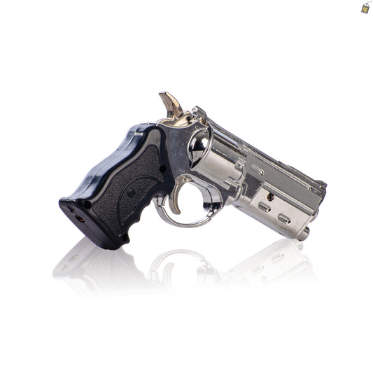 Pistol Flash Light Lighter - Silver