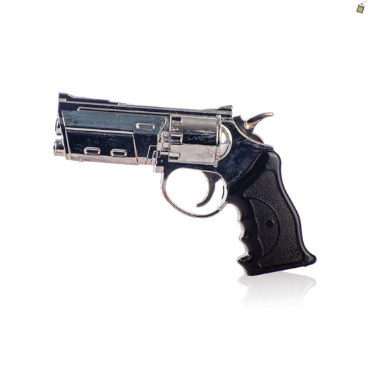 Pistol Flash Light Lighter - Silver
