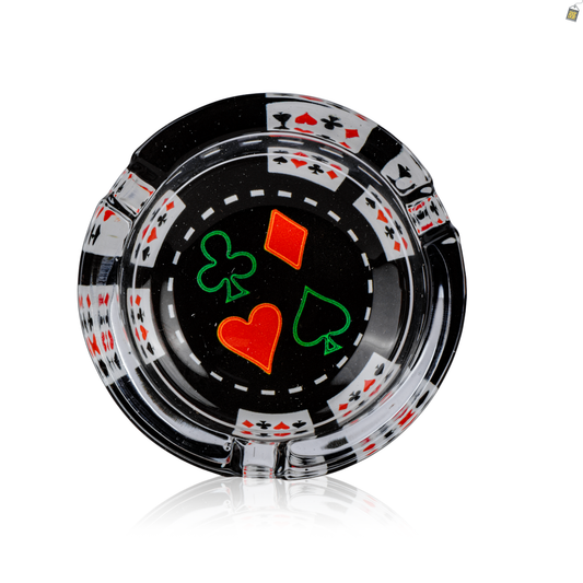 Poker Crystal Ashtray