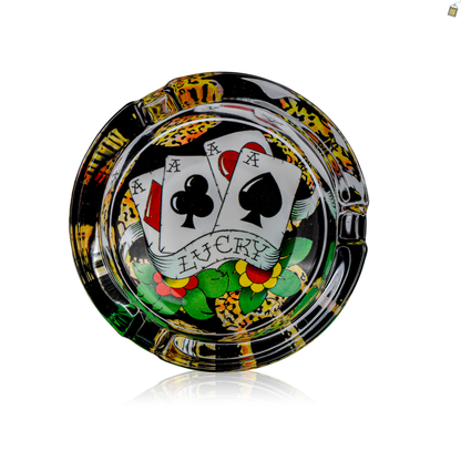 Poker Crystal Ashtray