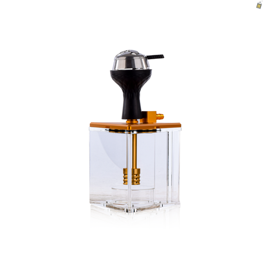 Acrylic Prism Hoob Hookah - Gold