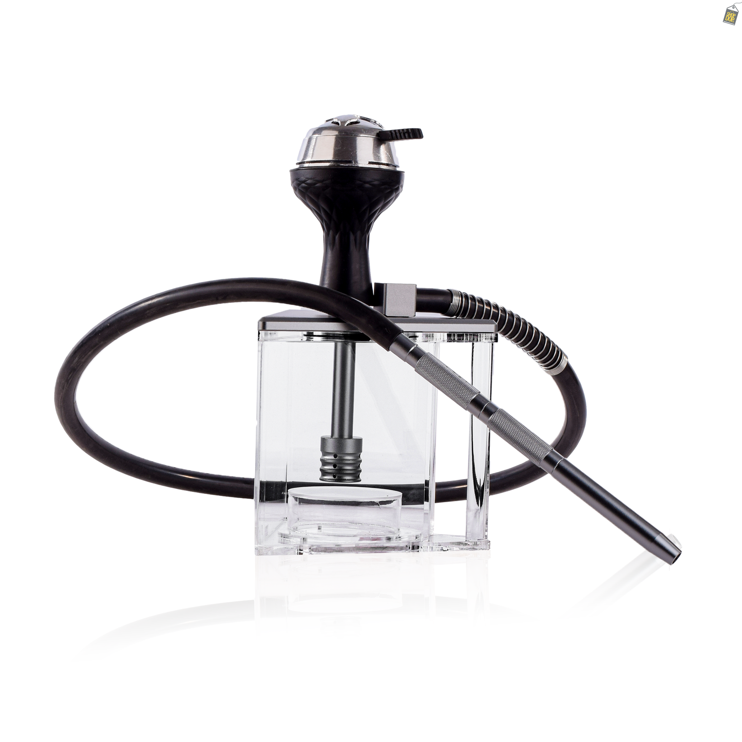 Acrylic Prism Hoob Hookah - Silver