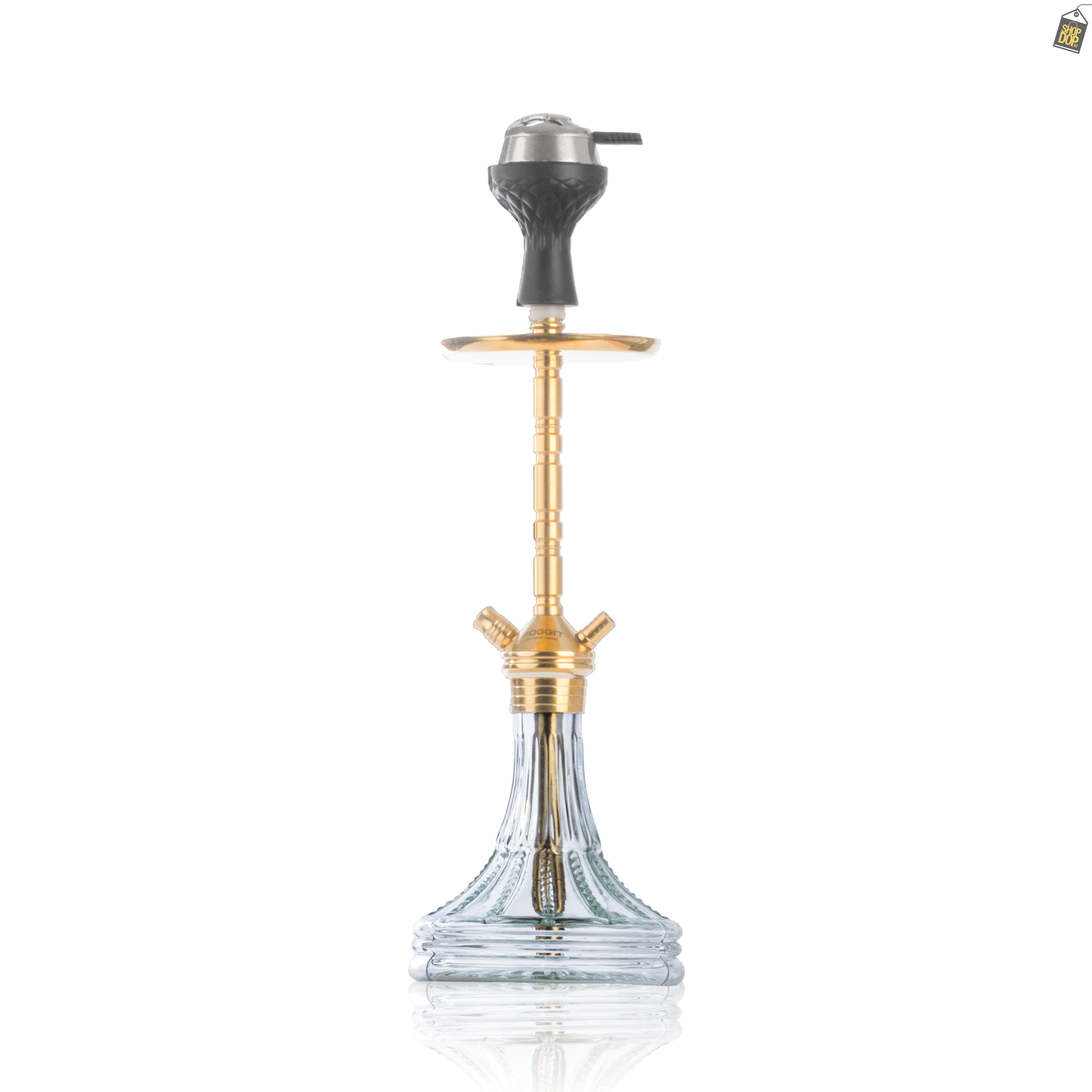 Fighter Hookah R2 2.0 - Gold Stem / Transparent Asterisk Base