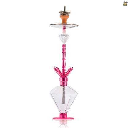 R2 Diamond 4 Pipe Hookah - Pink