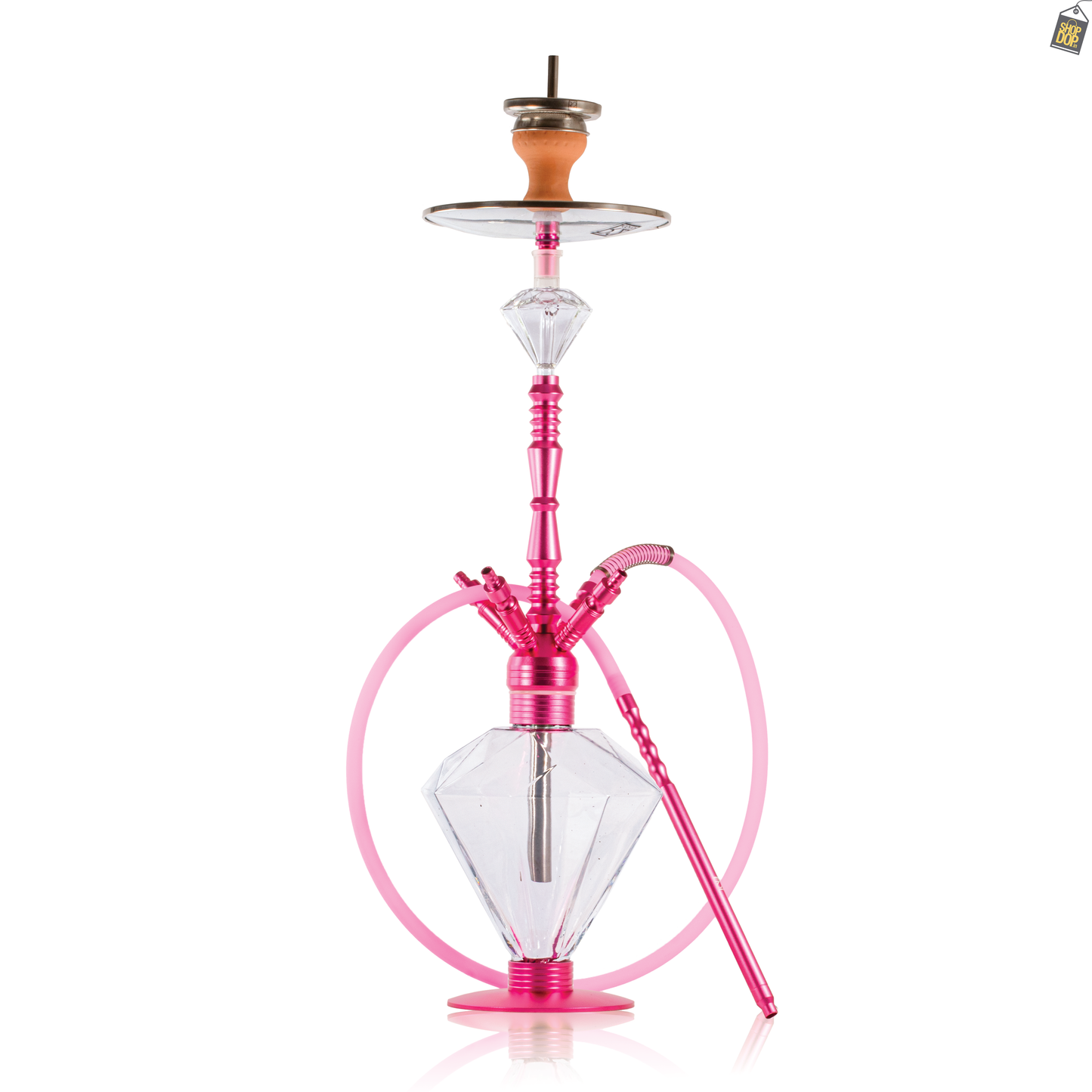 R2 Diamond 4 Pipe Hookah - Pink