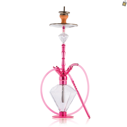 R2 Diamond 4 Pipe Hookah - Pink