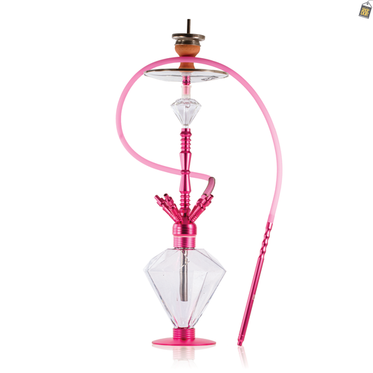 R2 Diamond 4 Pipe Hookah - Pink