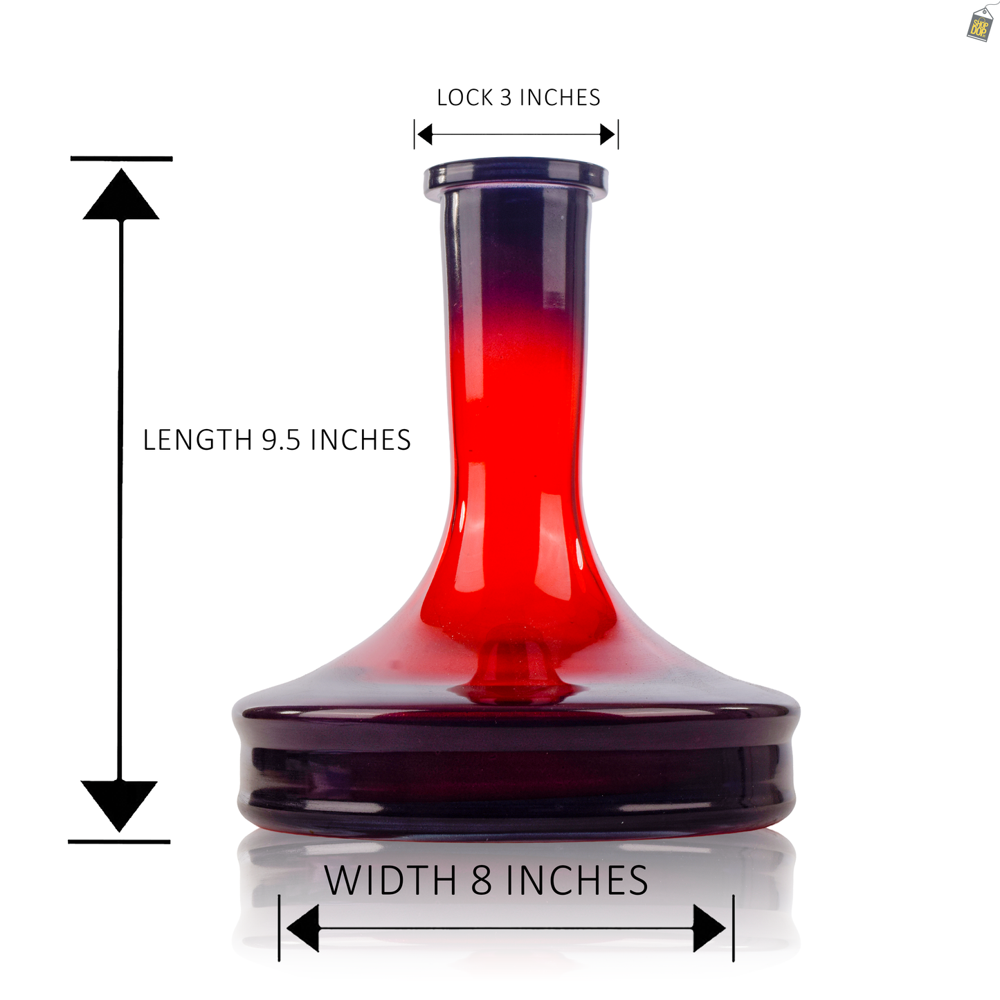 Gradient Glass Rubber Base - Red