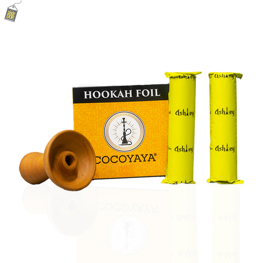 Combo - Retro Hookah Clay Phunnel + 2 Magic Coal + Foil