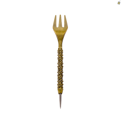 Royal Fang Hookah Fork - Rusty Gold