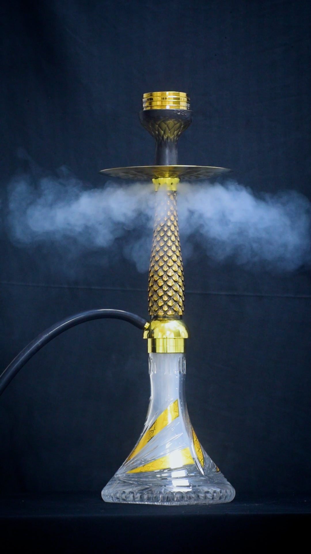 Feather X Hookah - Gold