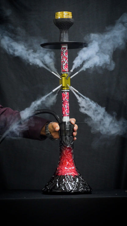 Domino X-Function Hookah - Red