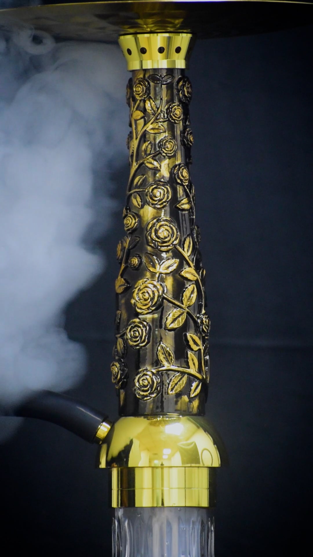 Floral X Hookah - Gold