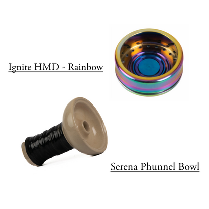 Combo Pack - Serena Hookah Phunnel with Ignite Rainbow HMD