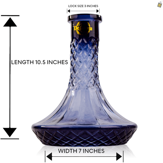 Serpent Hookah Glass Replacement Base - Black (Rubber)
