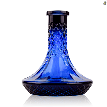 Serpent Hookah Glass Replacement Base - Blue (Rubber)