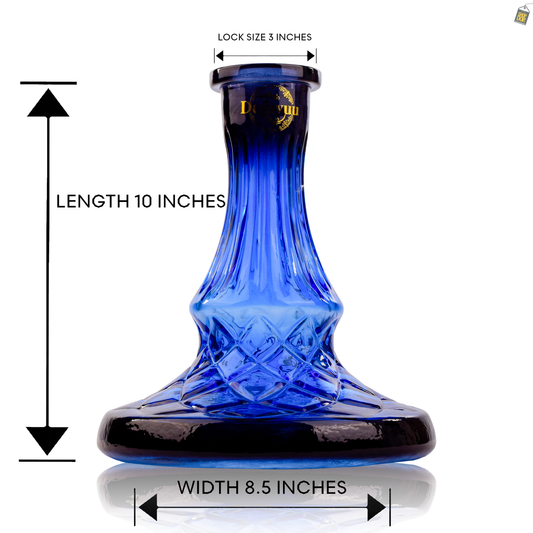 Shentai Hookah Glass Replacement Base - Blue (Rubber)