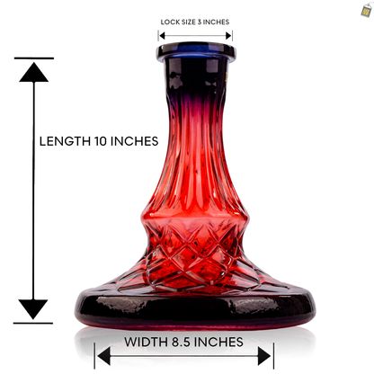 Shentai Hookah Glass Replacement Base - Red (Rubber)