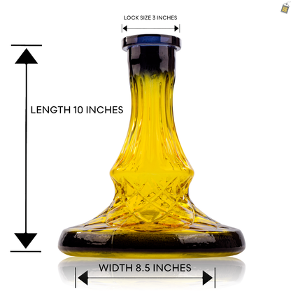 Shentai Hookah Glass Replacement Base - Yellow (Rubber)