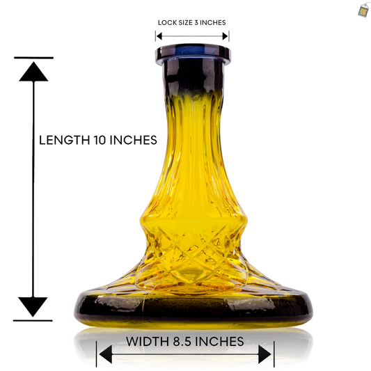 Shentai Hookah Glass Replacement Base - Yellow (Rubber)