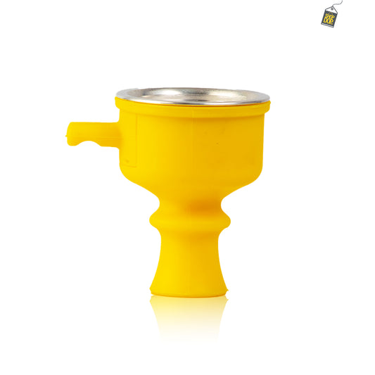 Silicone Pull Drawer Hookah Chillum with Tray - Yellow