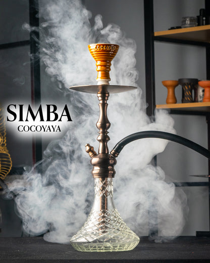 COCOYAYA Simba Hookah - Transparent Base/Bronze Stem