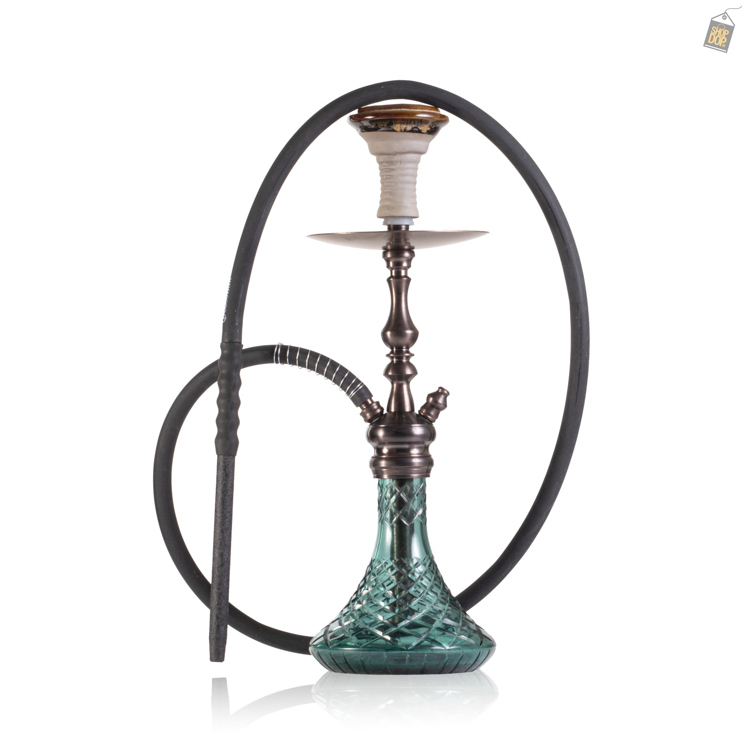 COCOYAYA Simba Hookah - Bronze Stem / Aqua Base