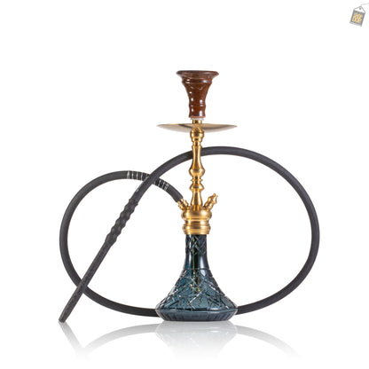COCOYAYA Simba Hookah - Gold Stem / Navy Base