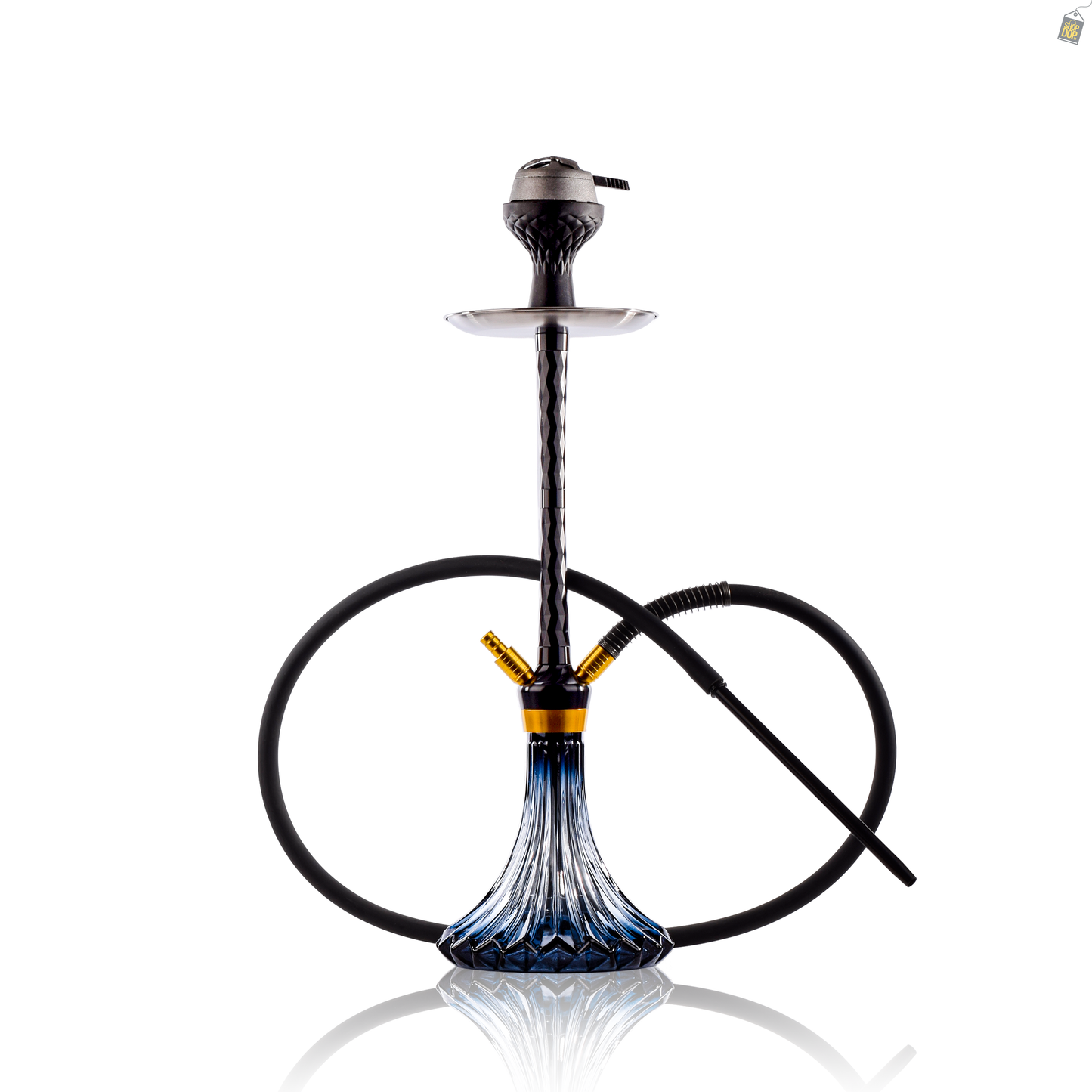 Sinqora Dual Pipe Hookah - Black
