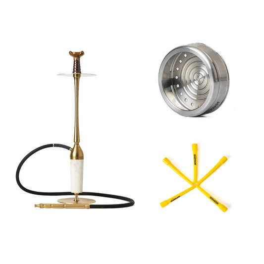 Cocoyaya Slim Sterling (Golden) Hookah Combo (FREE)