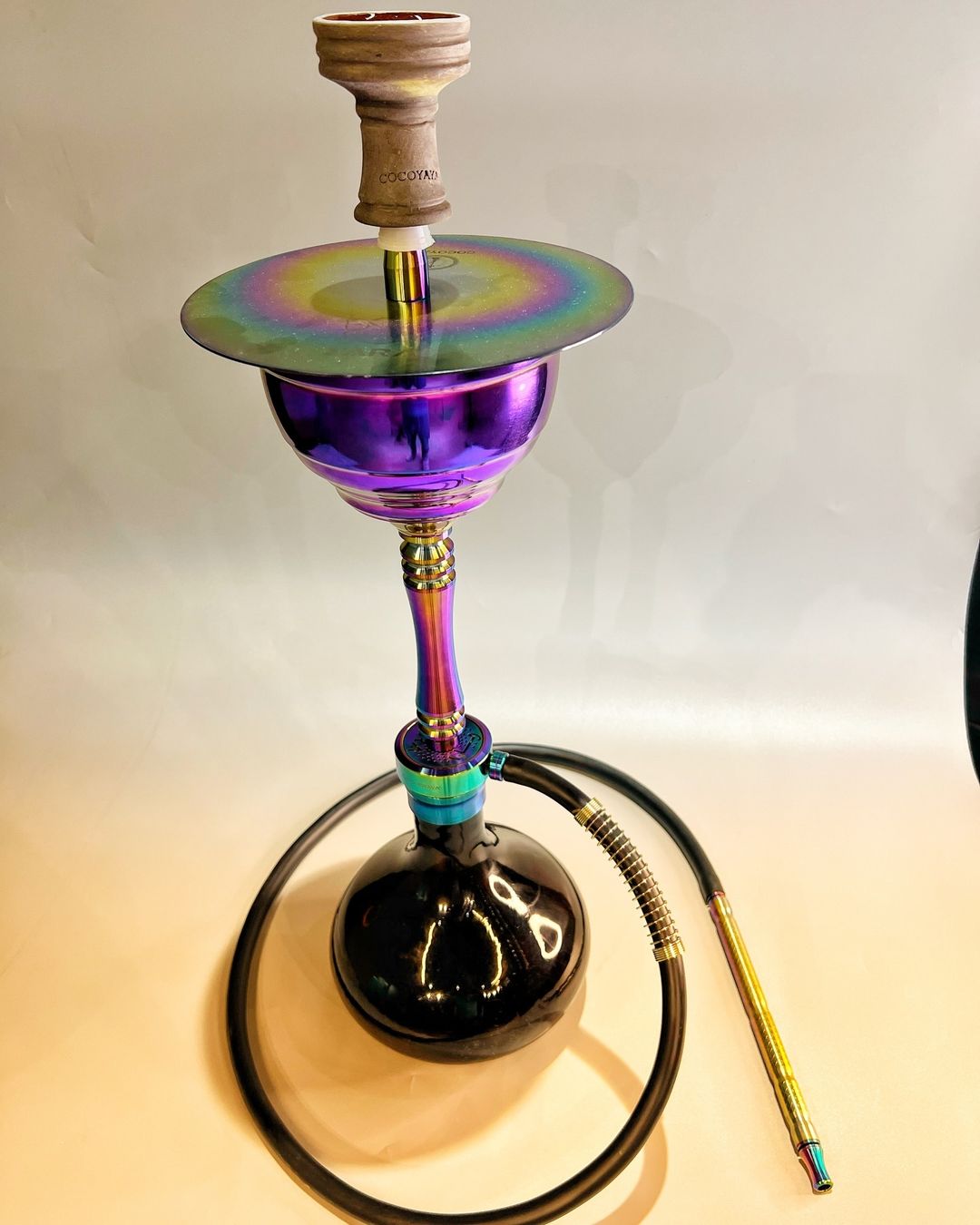 COCOYAYA Yara Hookah - Rainbow Stem (Black Base)