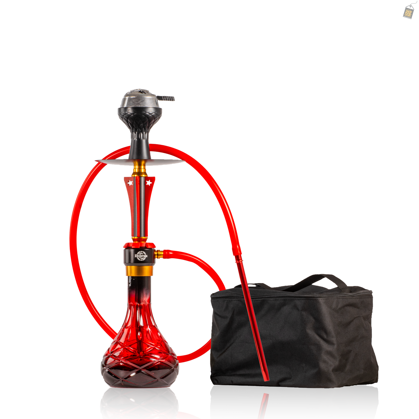 Sociomate Hookah with Bag - Red